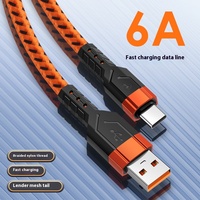 Kabel Pengisian Cepat Nylon Braided Grosir untuk USB Android TPC Ponsel Fungsi Data OTG Tipe-C