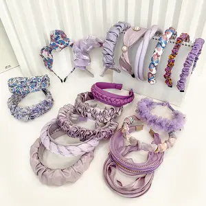 Purple Flower Adult Hair Accessories Handmade Chiffon Flower