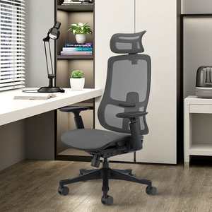Cadeira de Escritório CEO de Alta Qualidade, Moderna, Giratória, Design Ergonômico, <span class=keywords><strong>Base</strong></span> de <span class=keywords><strong>Nylon</strong></span>, Encosto Ajustável em Malha Metálica à Venda - Product Image 2