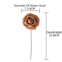 MW21002 Fleurs artificielles de roses avec tige Roses en mousse pour arrangements floraux Centres de table Douche nuptiale Décorations pour la maison