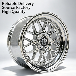 Jantes en alliage FLowtone Wheels BB <span class=keywords><strong>Sport</strong></span> Deep Dish 5x112/120 18 pouces chromées avec rivets pour F15 E70 G01 CLA CLS - Product Image 1