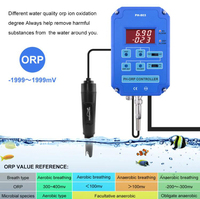 Contrôleur numérique PH ORP Redox PH-803 avec moniteur de relais de puissance de sortie pour piscine de plantes hydroponiques d'aquarium