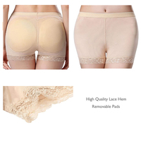 Sexy culotte noire, pour femme, rehausseur de fesses, rembourré, contrôle, à la hanche, petit garçon