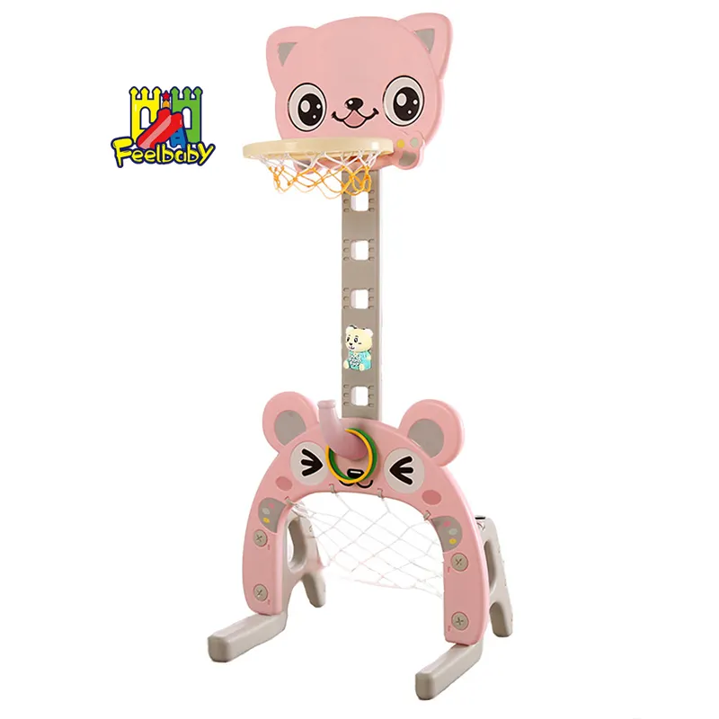 Feelbaby kids mini toy basketball movable adjustable stand