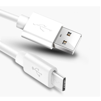 Câble de charge et de données Micro USB 2A pour Samsung Android Noir Blanc Accessoires de téléphone portable Tressé Compatible Ordinateurs