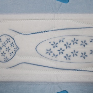 Serviettes hygiéniques jetables personnalisées en usine, imprimées bleues, en coton, pour femmes, soins de santé féminins - Product Image 4