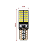 TCYATO T10 LED Luz de Coche W5W 194 194 168 C5W Bombillas Sin Errores Canbus 12V 24SMD 4014 Luces Interiores para Automóviles