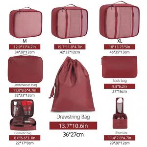 8 Bolsas de Viaje Gruesas y Ligeras, Organizadores de Accesorios de Viaje, Bolsas de Almacenamiento para Ropa, Zapatos, Cosméticos y Artículos de Aseo - Product Image 2