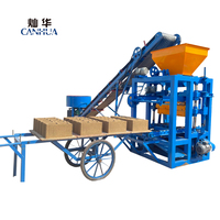Populaire!! Petits projets rentables QT4-24 la machine de fabrication de briques semi-automatique Béton personnalisé Chine vers les Philippines Importation