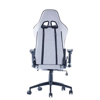Chaise de bureau rembourrée en cuir PU confortable avec logo personnalisé Fauteuil de jeu pour PC Hauteur du dossier réglable Roues mobiles pivotantes Massage