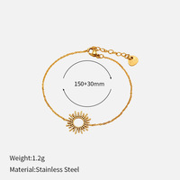 Collier pendentif rayon de soleil en acier inoxydable, bracelets pour femmes, bijoux, cadeaux de fête, vente en gros, nouvelle arrivée