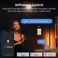 Tuya Wifi gradateur intelligent 1 2 gangs US Standard WIFI interrupteur de commande sans fil Wifi gradateur écran tactile en verre trempé
