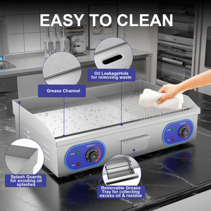 Plaque chauffante électrique à chaleur uniforme et deux boutons de contrôle de température réglables, idéale pour la cuisine professionnelle – Meilleure Offre - Product Image 5