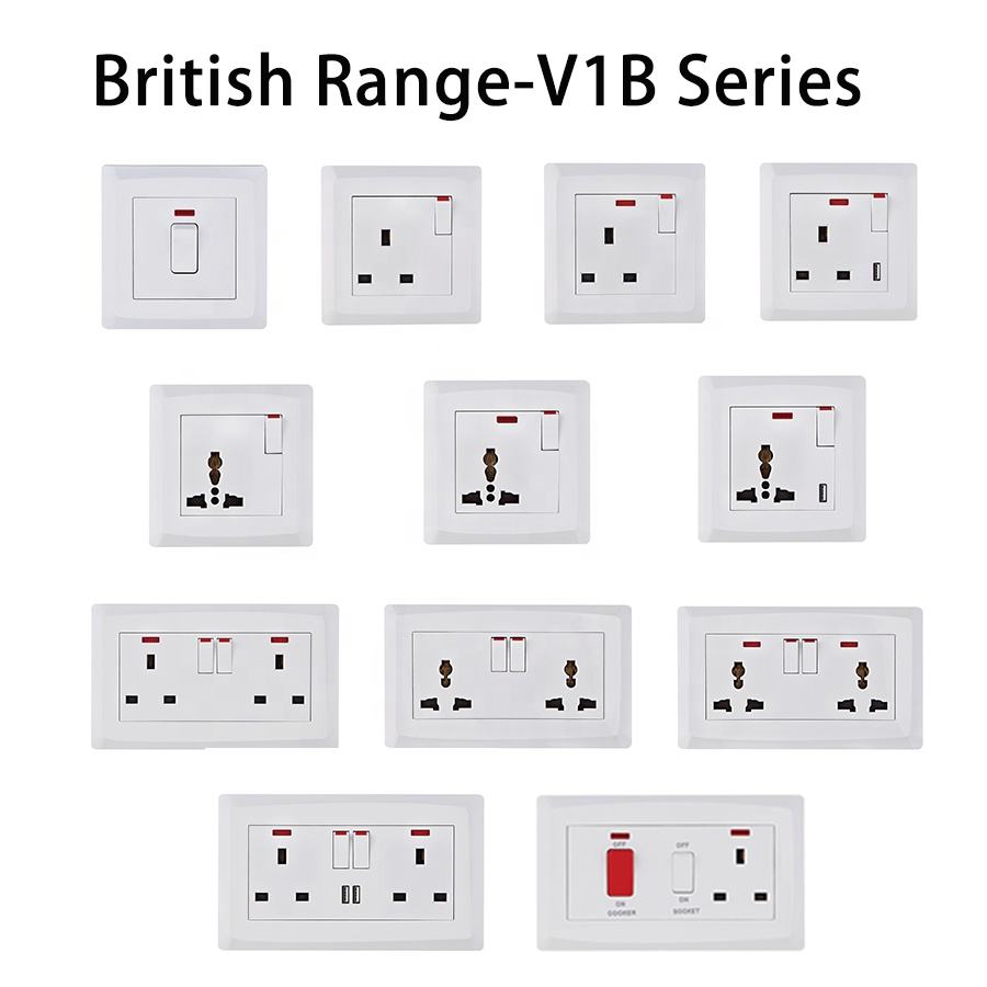 UK Standard One Gang Speed Dimmer Switch 10 Years Warranty Hotel Design Switch Socket Wall Electric Light Wall Switch