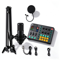 Kit d'enregistrement avec microphone à condensateur bidirectionnel filaire BM800+M6 pour cartes son et mixeurs audio