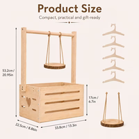 Panier de rangement en bois personnalisé pour bébé avec poignée, idéal pour la naissance, cadeau pour nouveau-né garçon ou fille