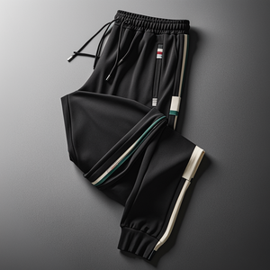 Pantalones deportivos para hombre, pantalones deportivos con cintura elástica, pantalones deportivos con bolsillos laterales, pantalones deportivos GDB0512 HHJ - Product Image 4