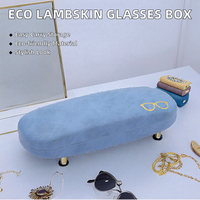 Étui à lunettes rectangulaire en fer, motif gaufré, écologique, tendance, boîte de rangement portable avec fermeture magnétique, rigide