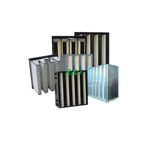 Filtro compacto de grande volume de ar, abs quadro v tipo de banco 4v h13 filtro
