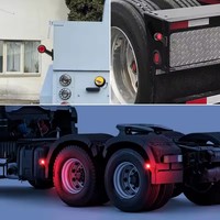 Feu de gabarit latéral en caoutchouc rouge ambre 12V 24V pour camions, caravanes, semi-remorques – Feu de position et de dégagement