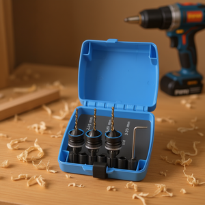 Juego de Brocas Avellanadoras Fervi de 2.75, 3.25 y 3.50 mm para Perforación de Madera - Product Image 3