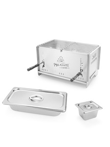 Estufa de leña portátil para exteriores Kanto, multifuncional, de acero inoxidable, desmontable, para acampar y asar. - Product Image 1