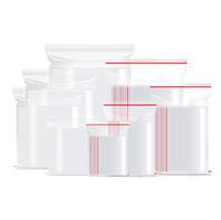 Sac auto-obturant en plastique polyéthylène transparent personnalisé stockage de vêtements sac à fermeture éclair emballage