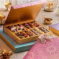 Boîte cadeau de luxe rigide pour l'Aïd Moubarak, Ramadan, vide, en papier, pour baklava, dattes, noix, chocolat, boîte à dattes pour le Ramadan
