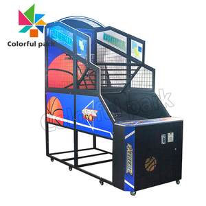 Đầy Màu Sắc Vui Vẻ Hiển Thị Kỹ Thuật Số Rào Cản Loại Đôi Bóng Rổ Arcade Trò Chơi Máy Để Bán - Product Image 1