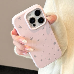 Funda de teléfono de TPU con estampado de estrellas rosas Kawaii estilo Ins para <span class=keywords><strong>iPhone</strong></span> 17 16 15 14 <span class=keywords><strong>13</strong></span> 12 Pro Max para mujeres niñas fundas de teléfono bonitas Kawaii - Product Image 6