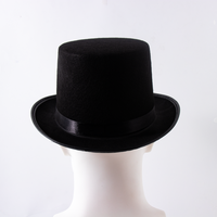 Chapeau fantaisie en feutre noir de fête bon marché Chapeau melon Chapeau haut de forme magique