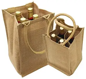 Eco Friendly Burlap Jute Hessian shopping bags reusable grocery Jute tote Jute shoulder bags