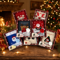Set de Cuaderno de Peluche Personalizado, Diario Navideño Kawaii con Bolígrafo de Pompón, Cubierta de Felpa Sherpa, Santa, Reno, OEM, ODM