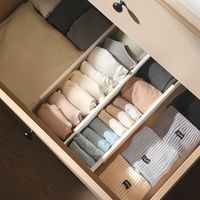 Diviseurs de tiroirs rétractables ajustables HIPS à fixation rapide, 1 couche, pour cuisine, salle de bain, chambre, armoire, bureau, organisation de rangement