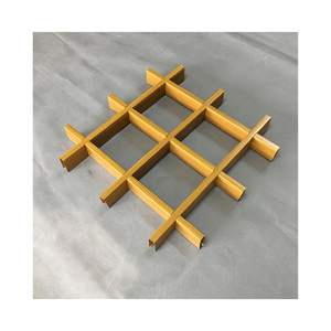 Gỗ Sang Trọng Lưới Treo Trần Gạch Nội Thất 3D Coffered Lưới Trần Vuông Cho Khách Sạn Hiện Đại Trang Trí - Product Image 2