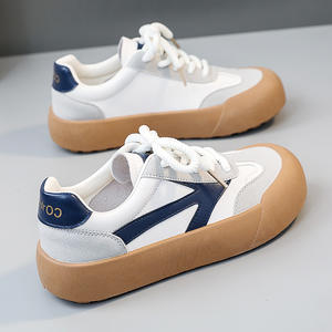 Zapatos de Mujer para el Verano 2026, Transpirables, con Parches de Colores, Suela Delgada, Versátiles, de Cuero, Color Blanco - Product Image 2