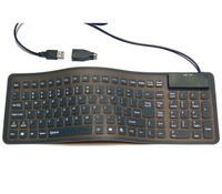 Clavier pliable personnalisé 85 touches en silicone écologique, service de découpe, étanche, USB filaire, design enroulable pour PC portable