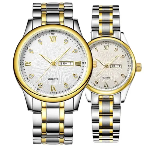 Hot Selling Custom Logo Stainless Steel Watch Men Women Quartz Couple Watches