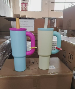 2025 100% leakproof 32oz đầy màu sắc thiết kế mới dày xử lý tùy chỉnh 304 thép không gỉ có thể tháo rời rơm cap với rơm - Product Image 4