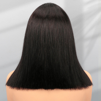 Perruque Bob Lace Front 2x6 HD en Cheveux Humains, avec Partie en T, Dentelle Suisse Transparente HD, Sans Colle