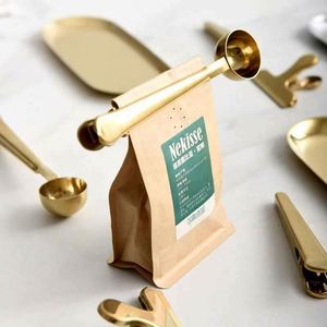 Kitchen Stainless Steel Herb Powder Scoop Plated Tea Coffee <b>Measure</b> <b>Spoon</b> with Bag Clamp Clip 15ml - Product Image 5
