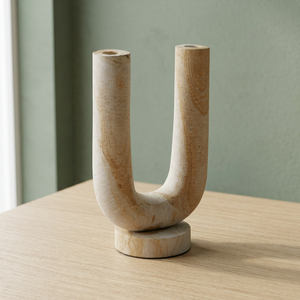 WOODGRANDLIVING Jarrón de Piedra Moderno Hecho a Mano, Flor Artificial Impermeable para Hogar, Jardín y Bodas - Product Image 2