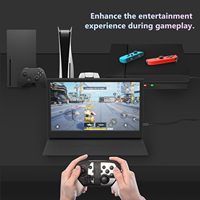 Moniteur portable LCD 11,6'' 1366*768 avec étui en cuir, 60Hz, Plug & Play, extension d'écran USB-C, haut-parleur intégré pour ordinateur portable, PC, téléphone, PS4