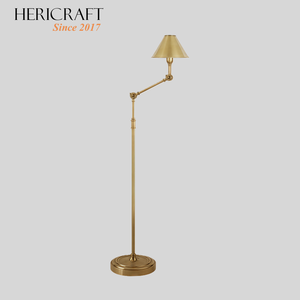 <span class=keywords><strong>Lampada</strong></span> <span class=keywords><strong>da</strong></span> <span class=keywords><strong>Terra</strong></span> Regolabile in Altezza in Ottone Anticato per Decorazione Domestica <span class=keywords><strong>Stile</strong></span> Modern Glam/<span class=keywords><strong>Industriale</strong></span> Spina USA 110V Standard UL - Product Image 1