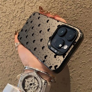 Cartone animato custodia per telefono Soft Shell amore per <span class=keywords><strong>iPhone</strong></span> 16 15 14 13 12 <span class=keywords><strong>11</strong></span> <span class=keywords><strong>Pro</strong></span> <span class=keywords><strong>Max</strong></span> <span class=keywords><strong>Cover</strong></span> Laser multicolore opaco nero metallizzato Aurora - Product Image 5