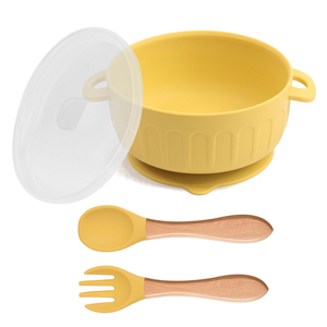Plato de Silicona con Succión para Bebé, con Tapa, Libre de BPA, con Logotipo Grabado con Láser, Vajilla para Niños Pequeños, Juego de Vajilla para la Hora de Comer, Paquete de Regalo - Product Image 2