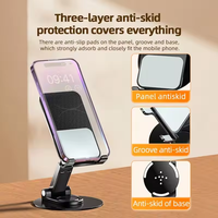 Support de téléphone de bureau extensible tendance avec logo personnalisé 360° °   Support de téléphone rotatif pour utilisation mains libres