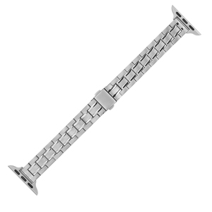 Bracelet de montre en acier inoxydable argenté pour Apple Watch 38 mm 40 mm 41 mm 42 mm 44 mm 45 mm 46 mm 49 mm, bracelet en métal - Product Image 2