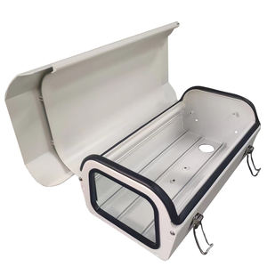 Outdoor Aluminum Surveillance Accessories grande <span class=keywords><strong>CCTV</strong></span> Bullet <span class=keywords><strong>Camera</strong></span> Enclosure <span class=keywords><strong>Housing</strong></span> com escova de chuva do limpador opcional - Product Image 1