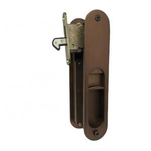 Serrure de porte coulissante en alliage de zinc brun avec indicateur pour cuivre de porte de salle de bain - Product Image 1